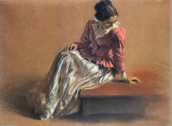 着席女性